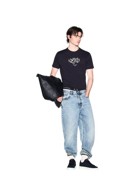 Regular-fit T-shirt in solid-color cotton jersey ARMANI EXCHANGE | T-shirt | XM002782 AF10356UB101